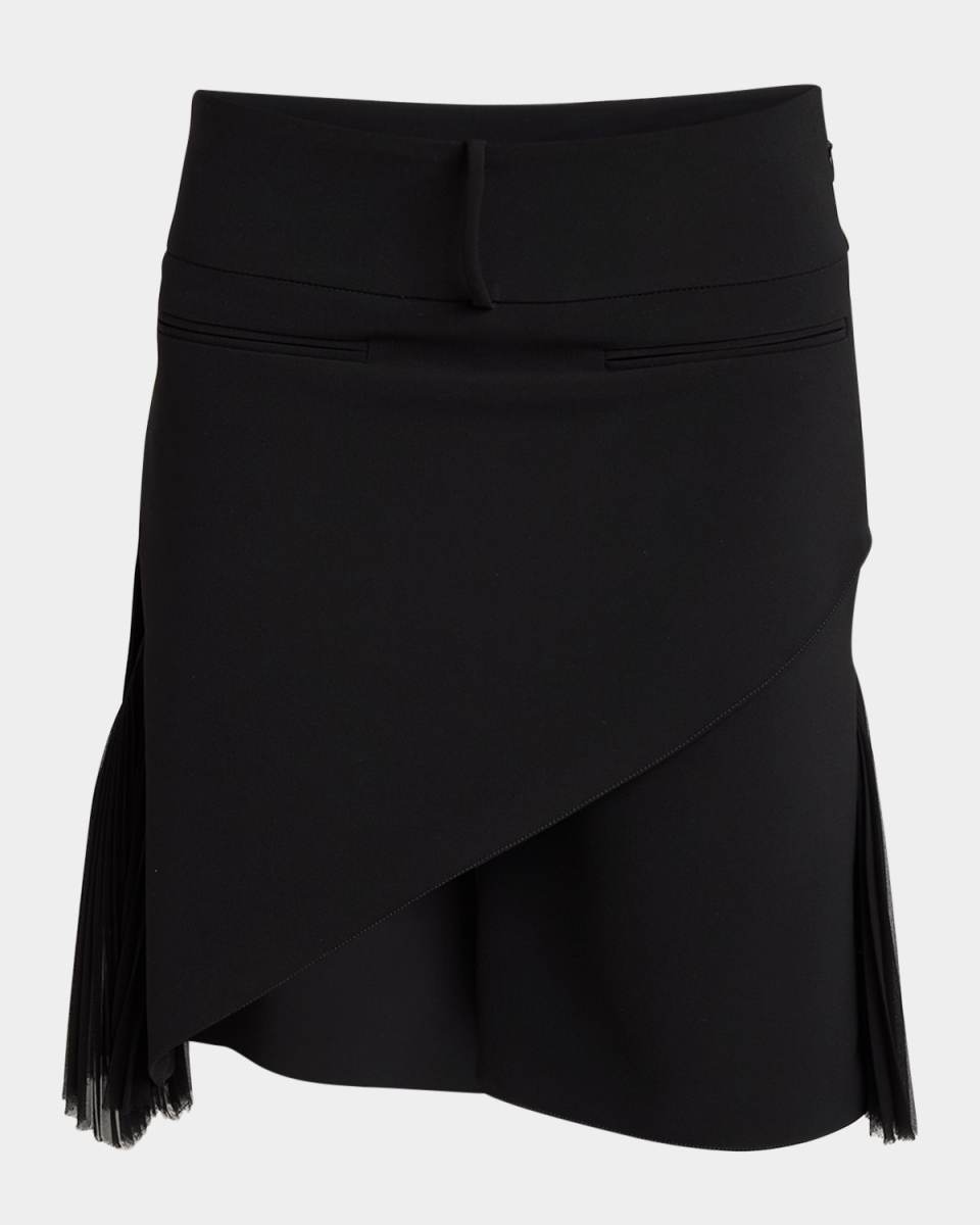 Asymmetric Infinity Pleats Crepe Skirt